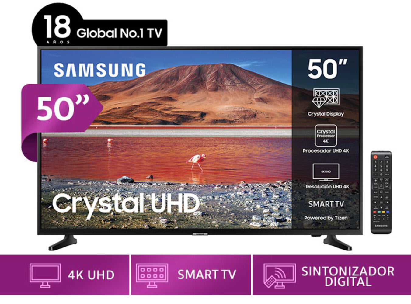 Smart TV Samsung 50" 4K UHD TU7090 Series