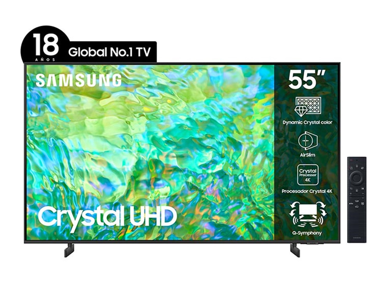 Smart TV Samsung 55'' Crystal UHD 4K CU8000 - UN55CU8000GXZS