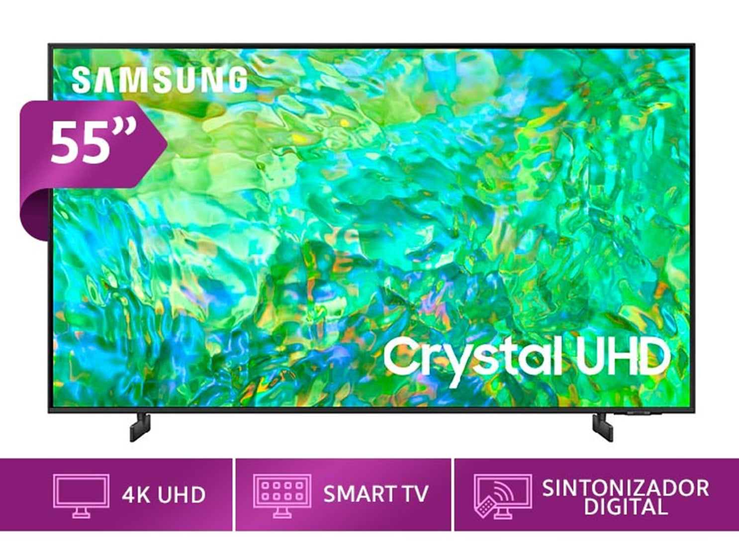 Smart TV Samsung 55'' Crystal UHD 4K CU8000 - UN55CU8000GXZS