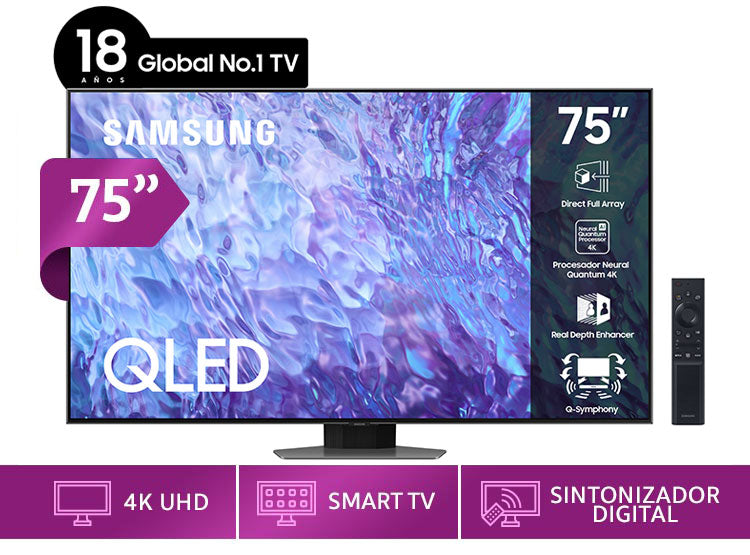 Smart TV Samsung 75'' QLED 4K Q80C