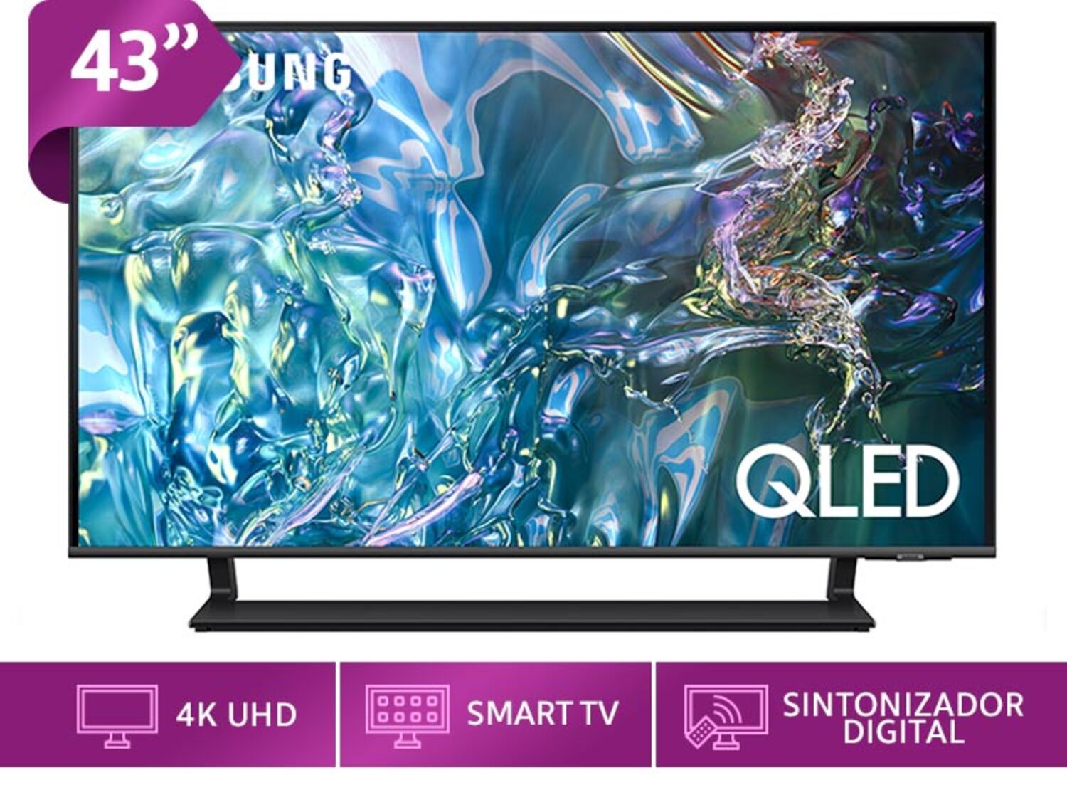 Qled 4k Samsung 43  Q65d (qn43q65dagxzs) Smart Tv 2024 Gris