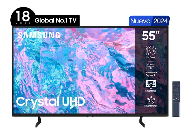 Smart TV Samsung 55'' UHD 4K CU7090 - Caja Reciclada