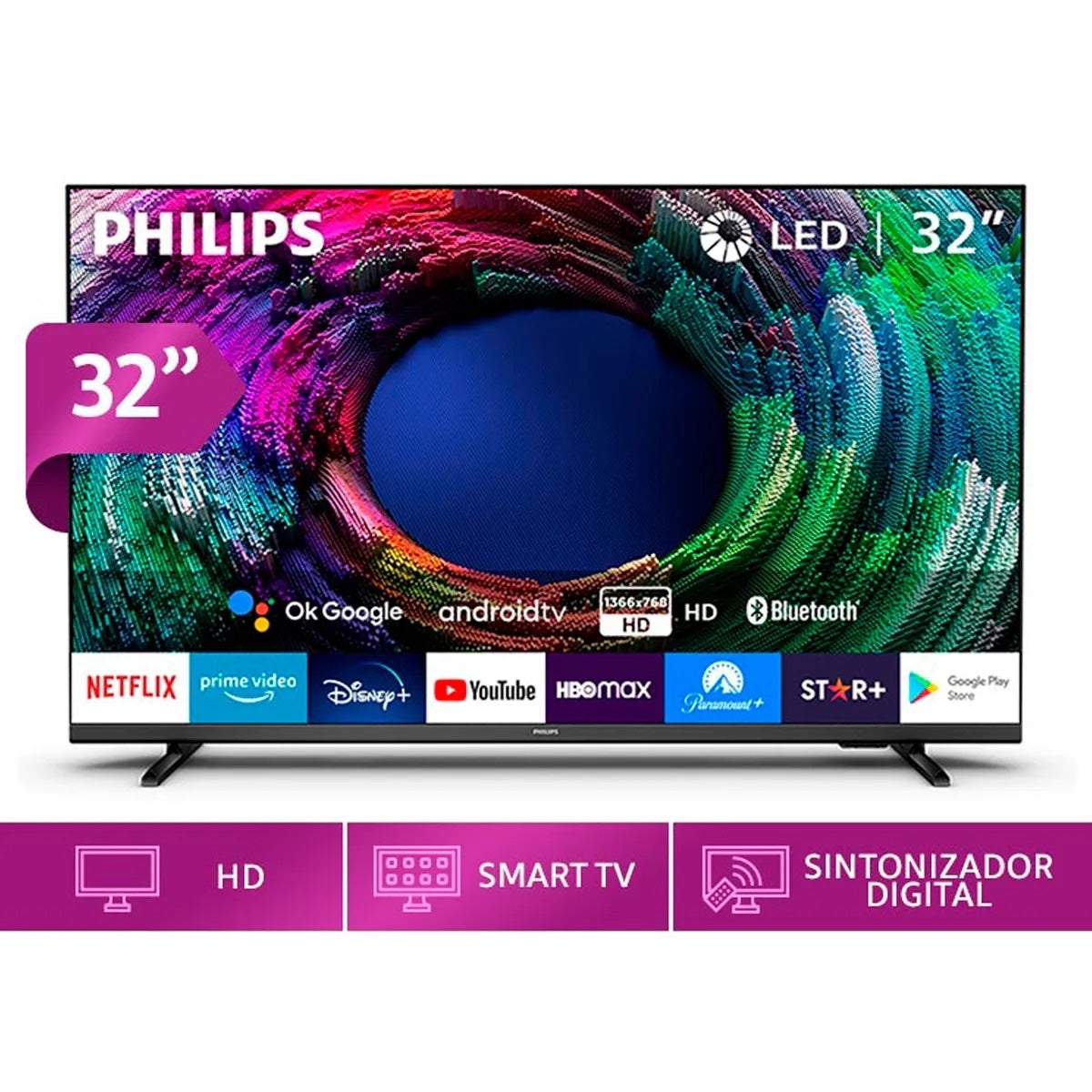 Smart Tv Philips Led Hd 32" 32phd6917-43 - Open Box