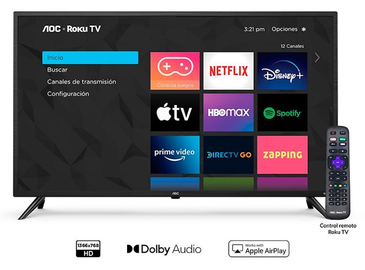 Smart Tv 39 Hd Roku 39s5195-43i Aoc