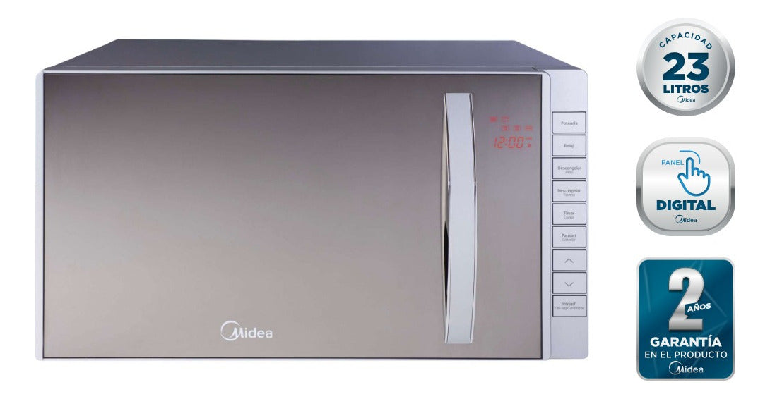 Microondas Midea MMP-23GABV Gris 23 Litros - Open Box