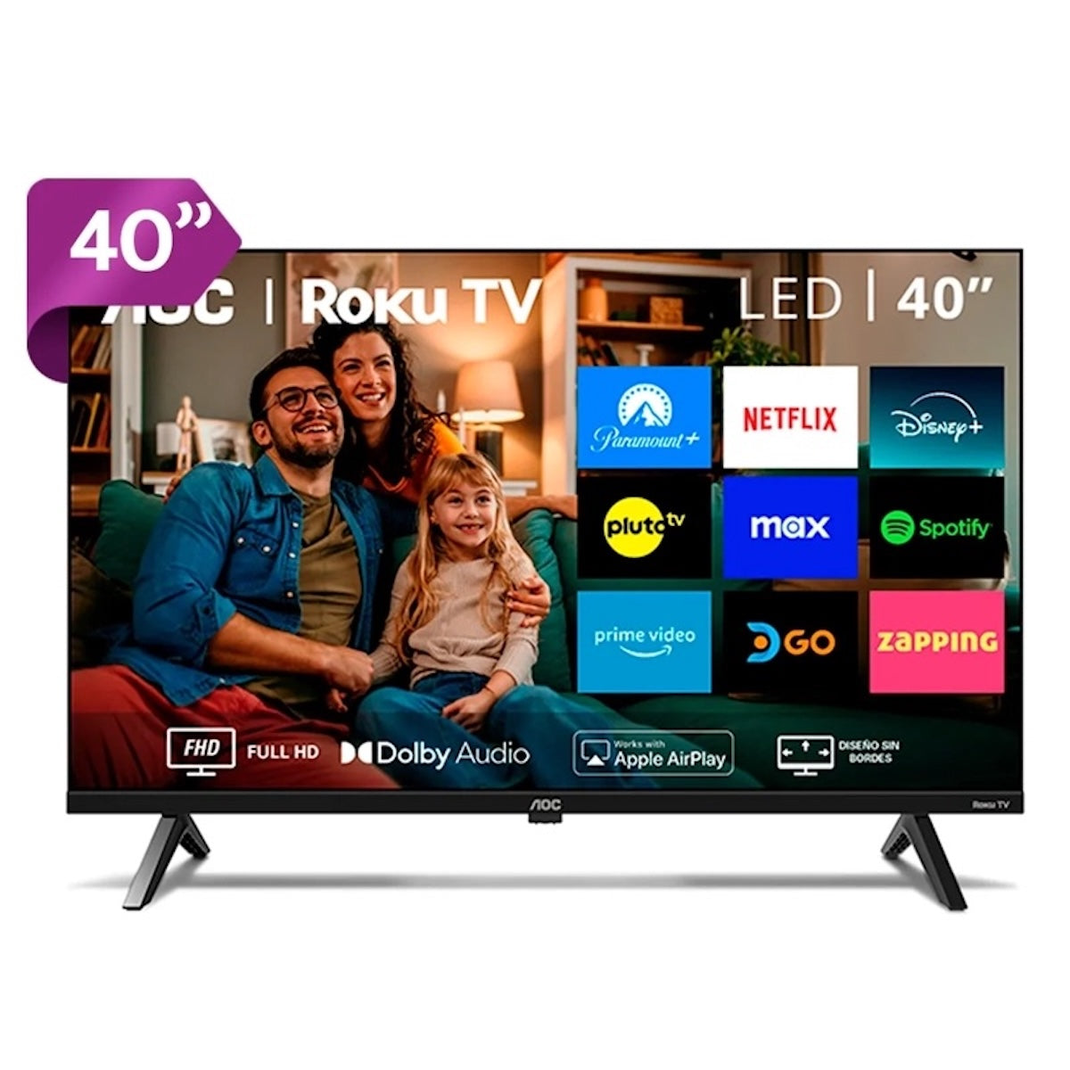 Smart Tv Aoc Led Full Hd 40” 40s5045-43i Roku Tv