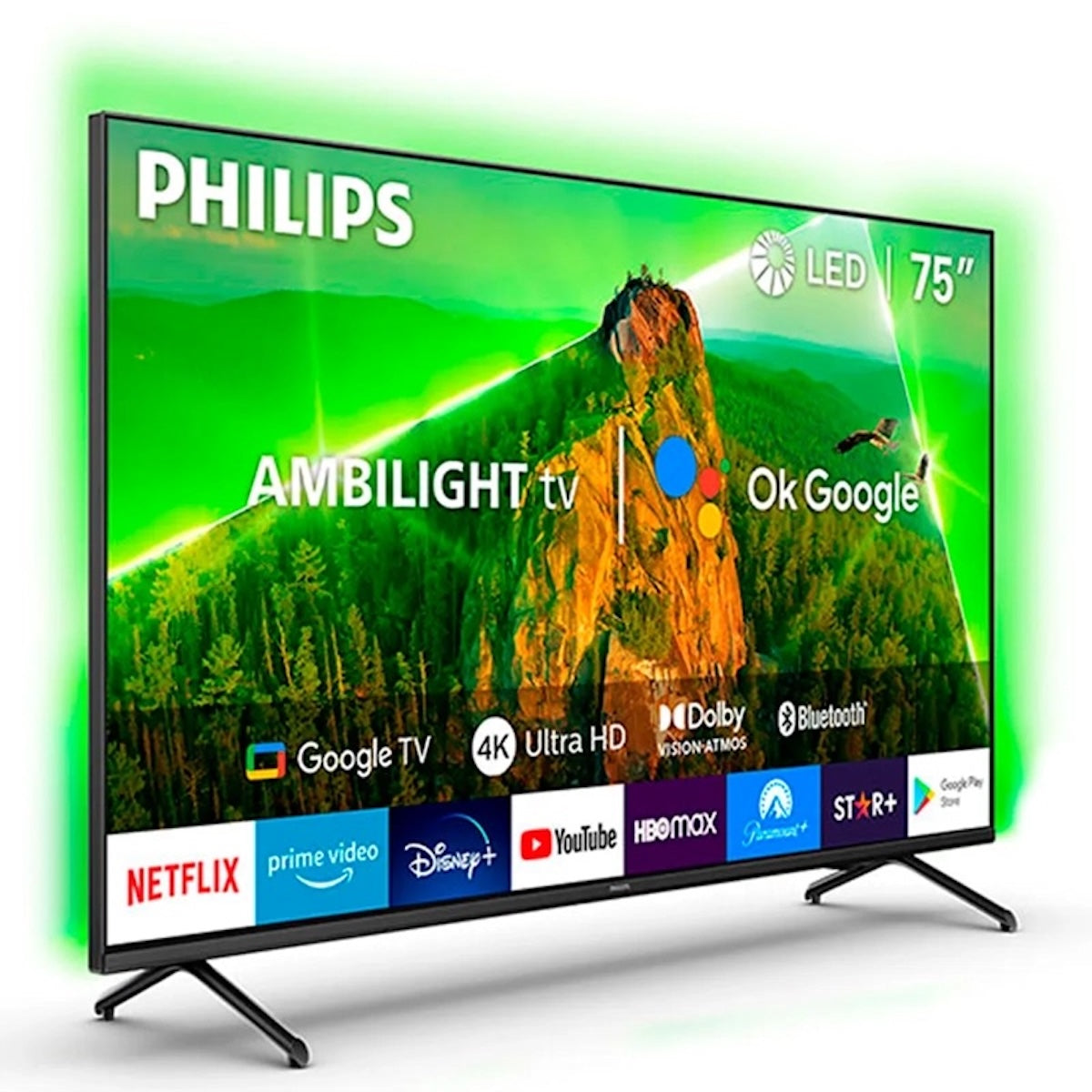 Smart TV Philips 75" 4K UHD Ambilight - Caja Reciclada
