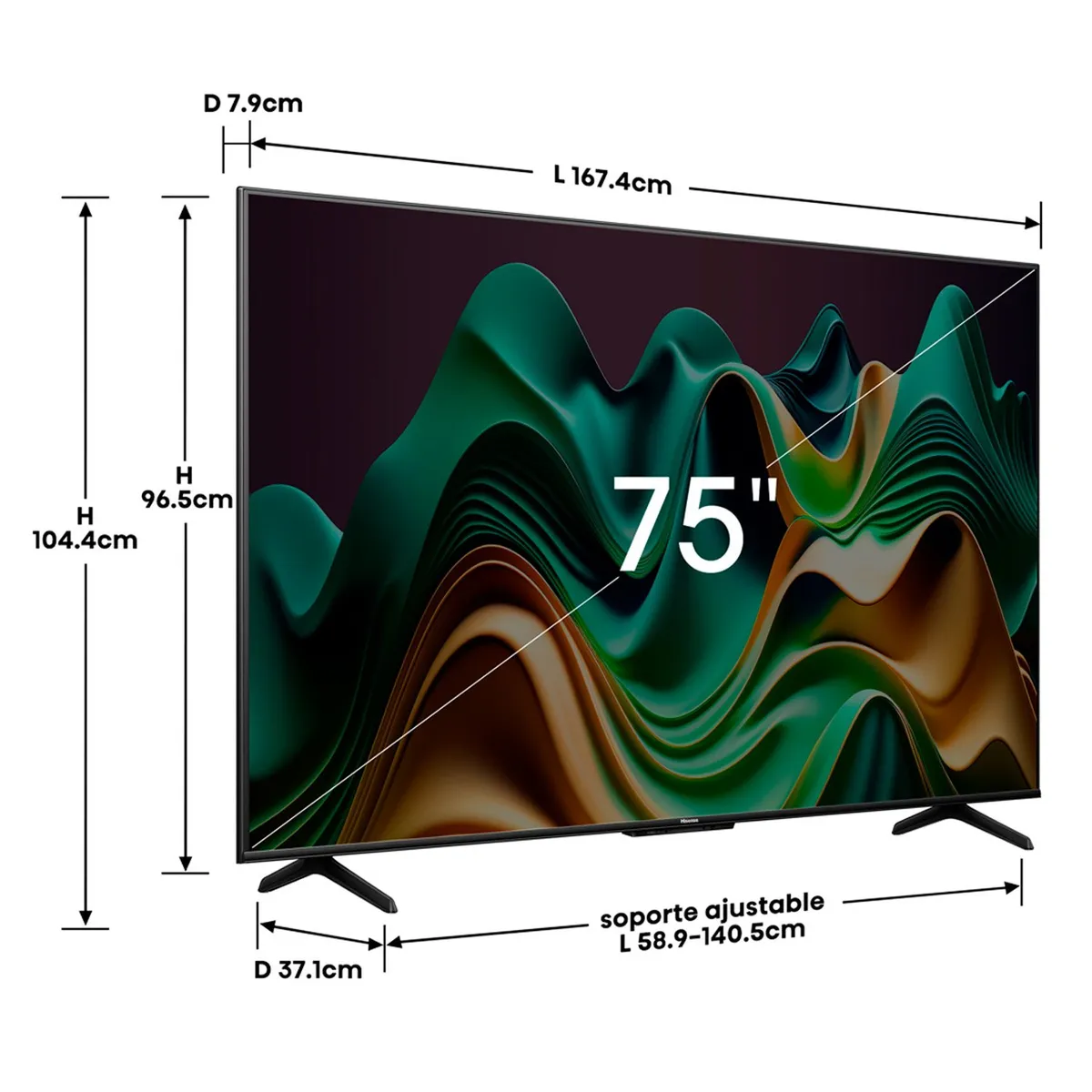 Televisor Hisense 75U6N 75" Mini-LED ULED 4K Google TV