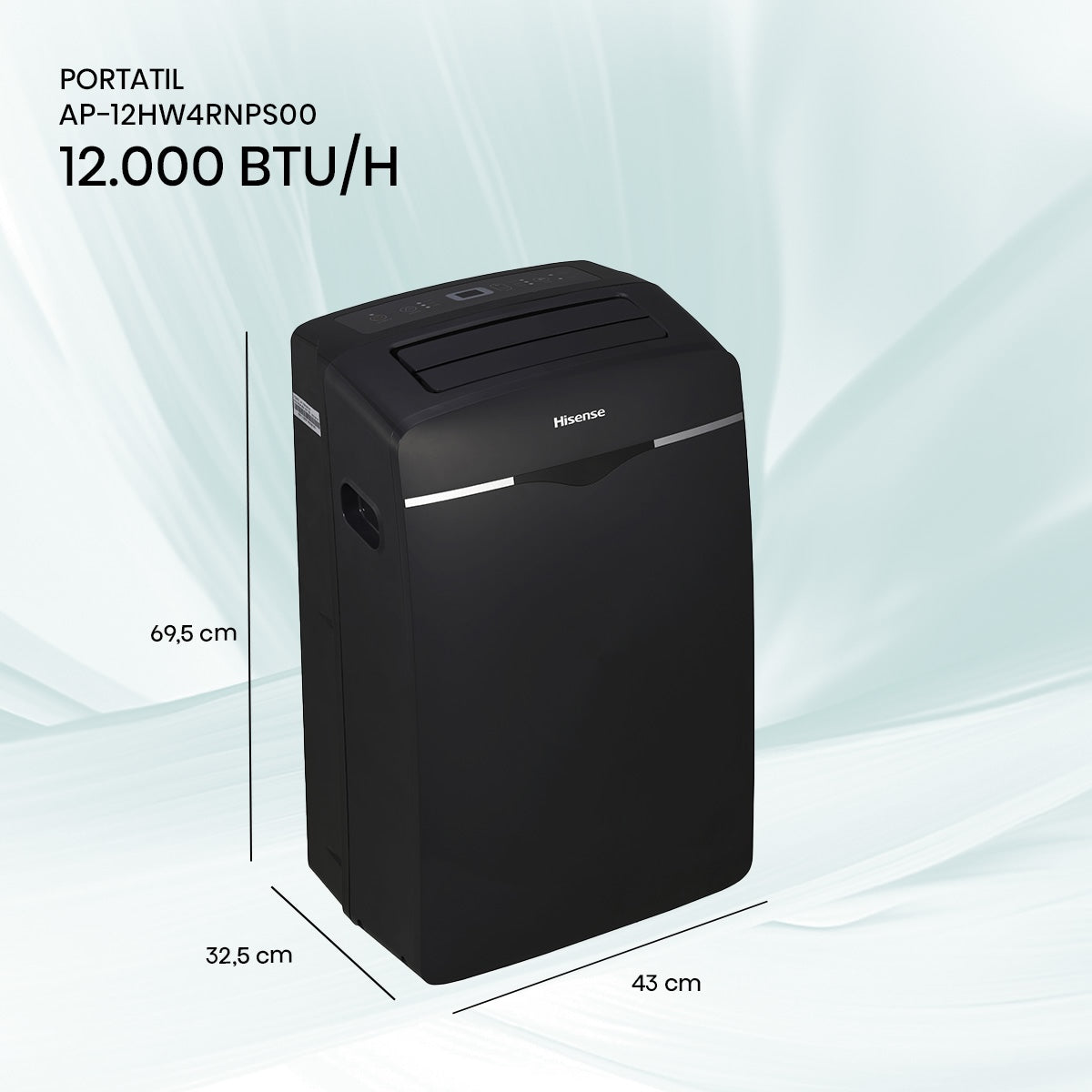 Aire Acondicionado Portátil Hisense 12HW4RNPS01-N 12.000 BTU