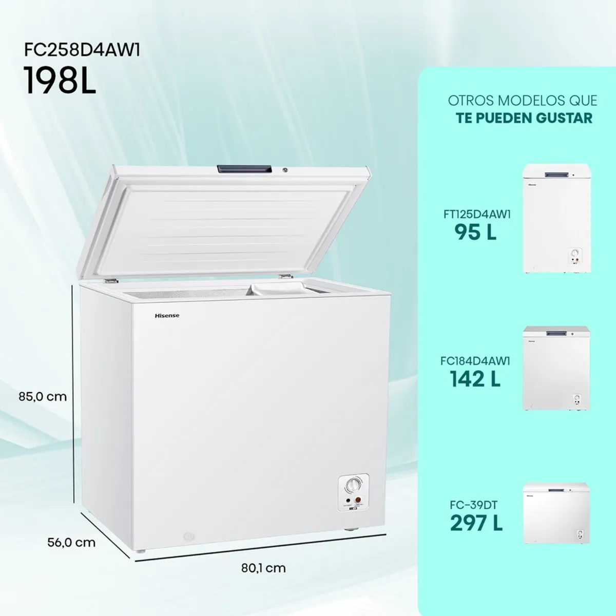 Freezer Horizontal Hisense FC258D4AW1 198 L Blanco - Caja Reciclada