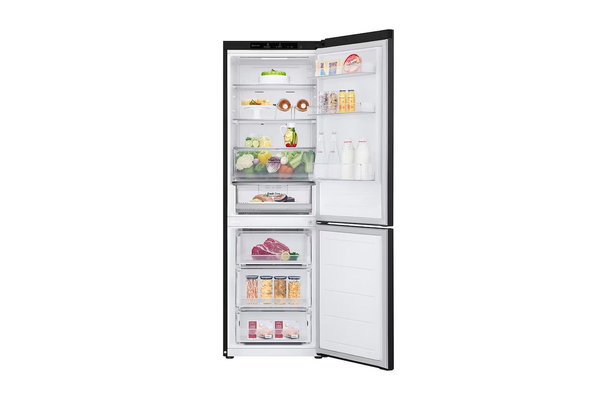 Refrigerador Bottom Freezer LG 344 L Negro Inverter No Frost