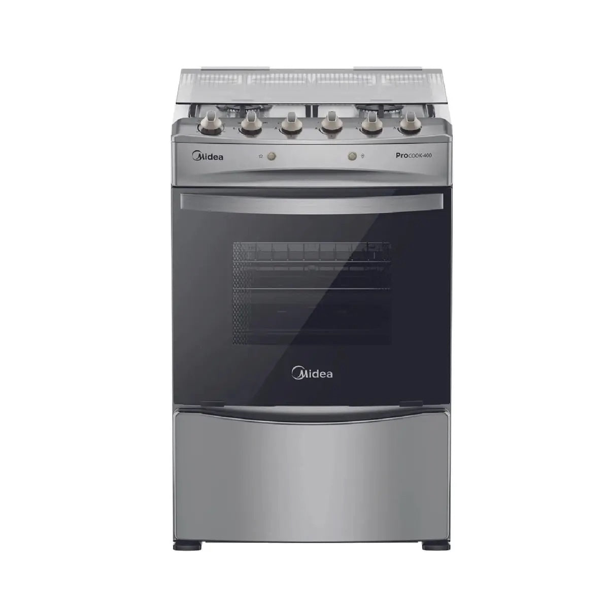 Cocina a Gas 4 Quemadores MCG-4QPI24NS Acero Inoxidable - Open Box