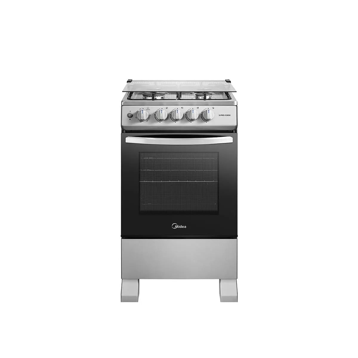 Cocina a Gas Midea MFO-MG20TCSSL – 4 Quemadores, 62 Litros - Open Box