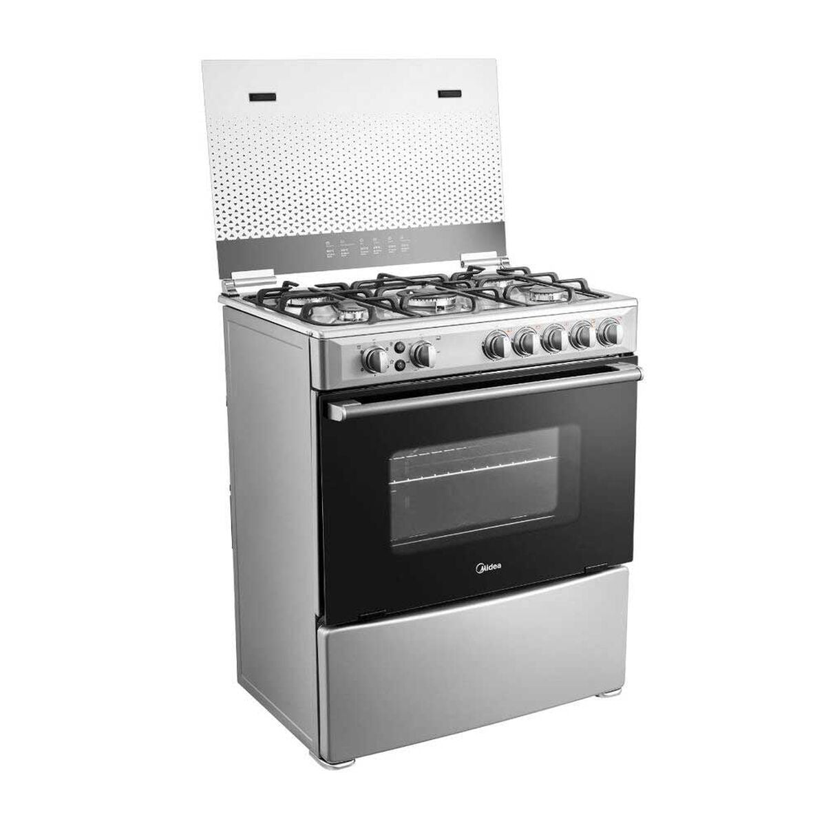 Cocina a Gas Midea 5 Quemadores Horno de 95 Lt - Open Box