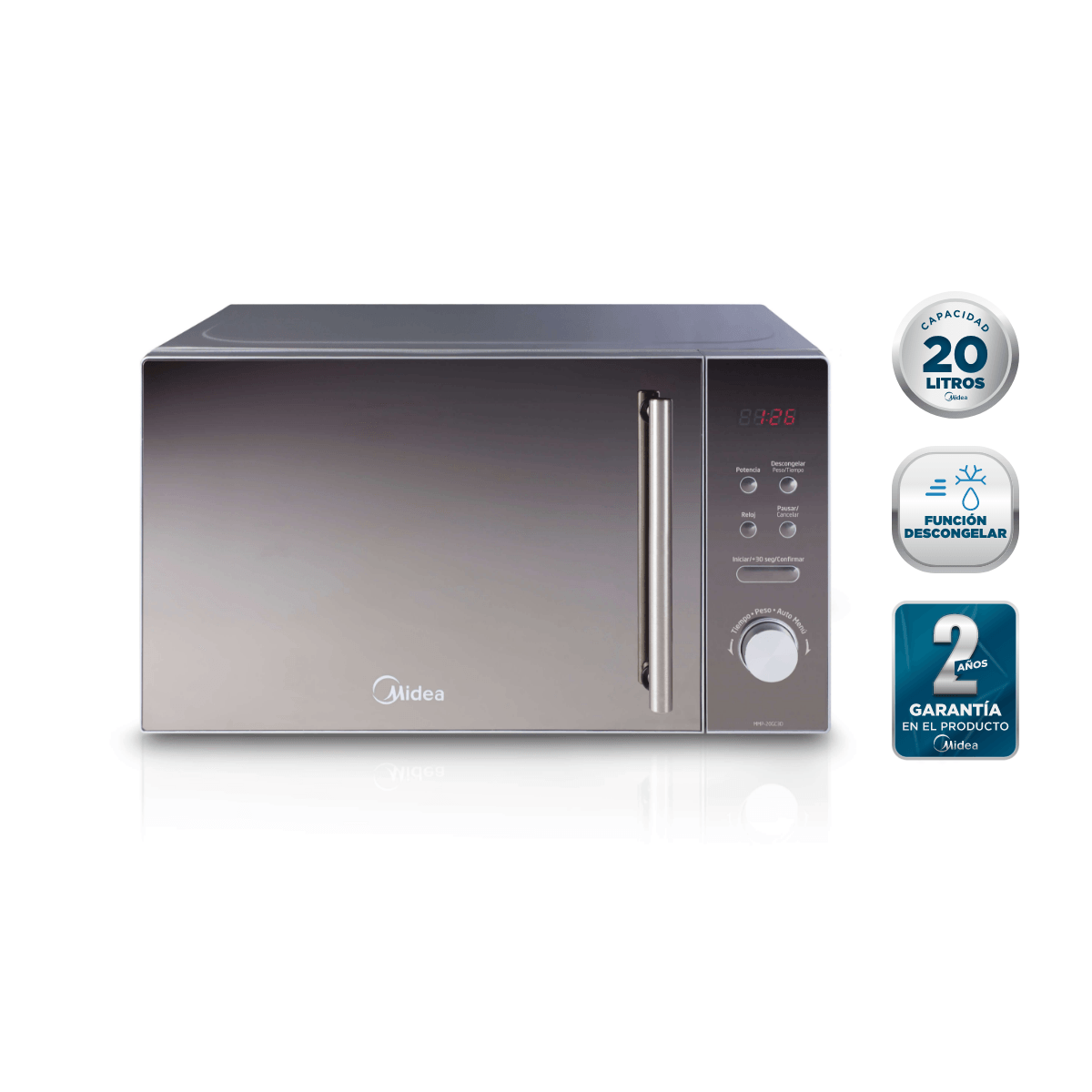 Microondas Digital 20 lts Mirror MMP-20GC3D - Open Box