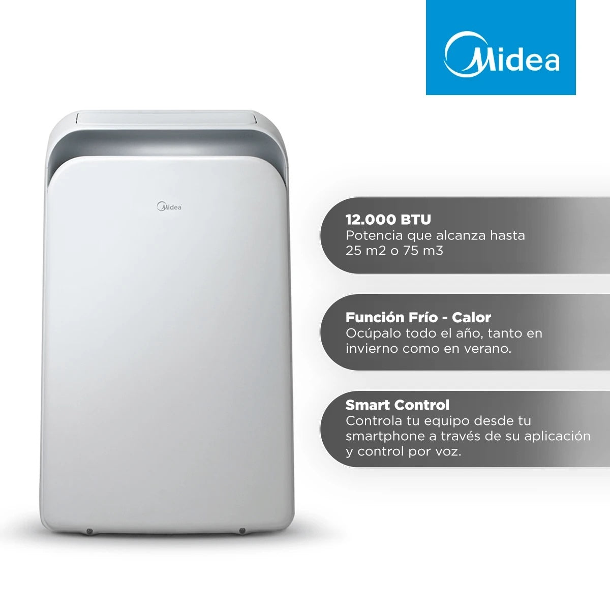 Midea A/C Portatil 12K Btu Frio Calor - Open Box