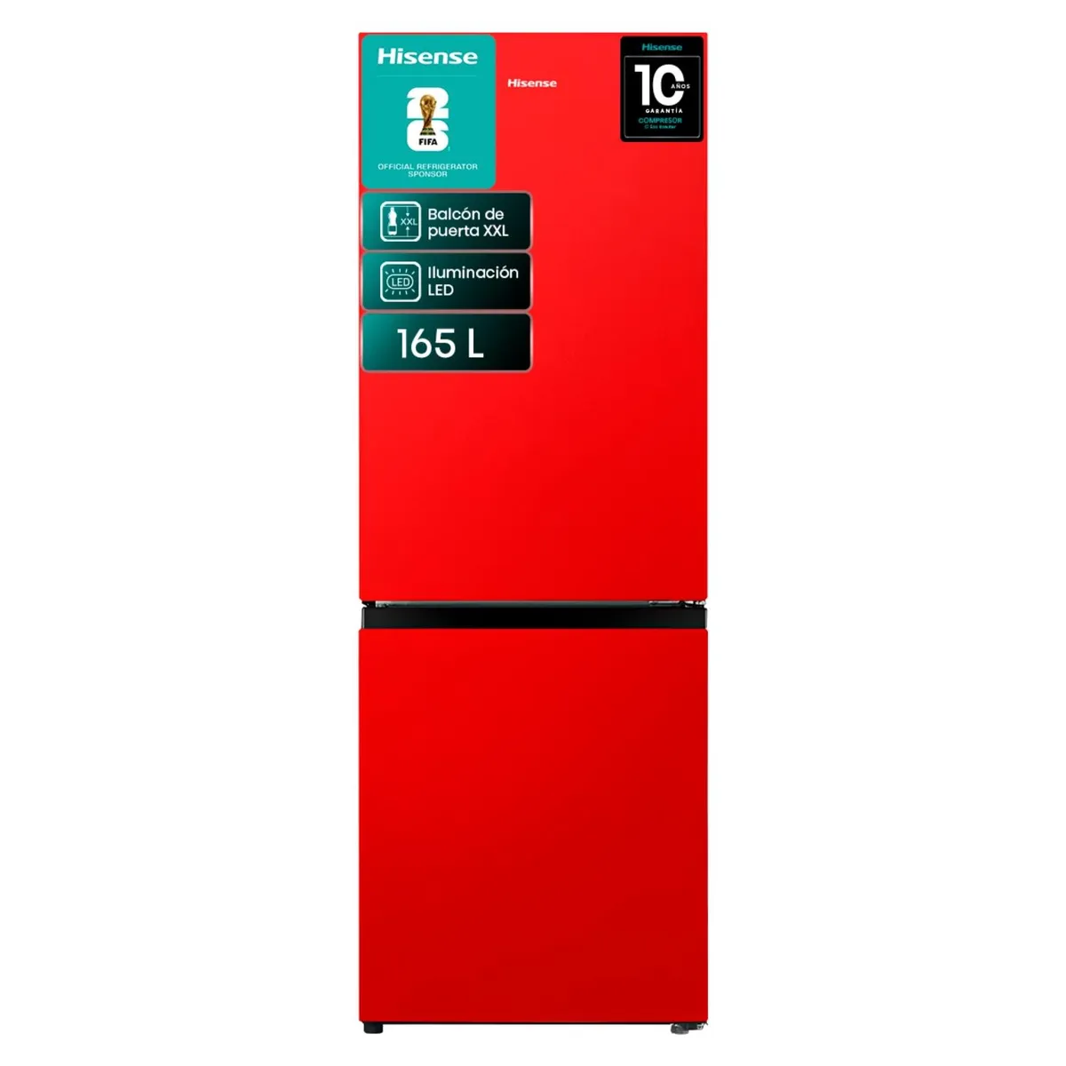 Refrigerador Bottom Freezer Hisense RB215NR 165 L Rojo