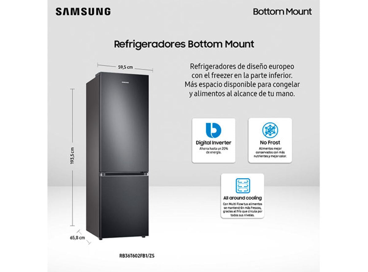 Refrigerador Samsung Bottom Mount 397 Lts Space Max