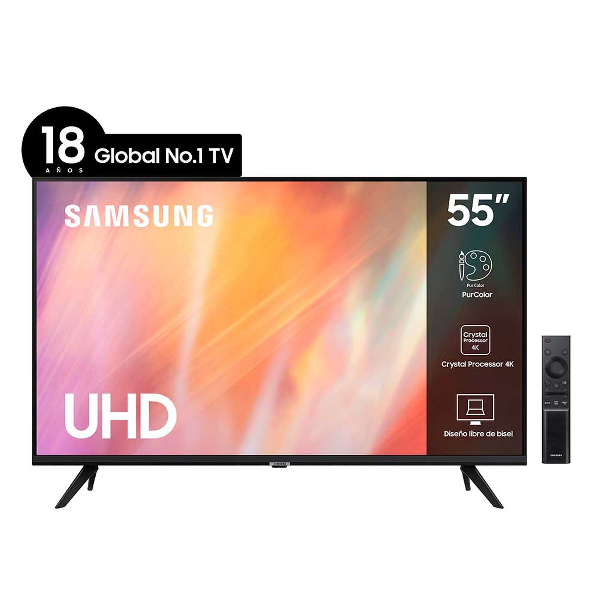 Smart Tv Samsung Series 7 Un55au7090gxzs Led Tizen 4k 55