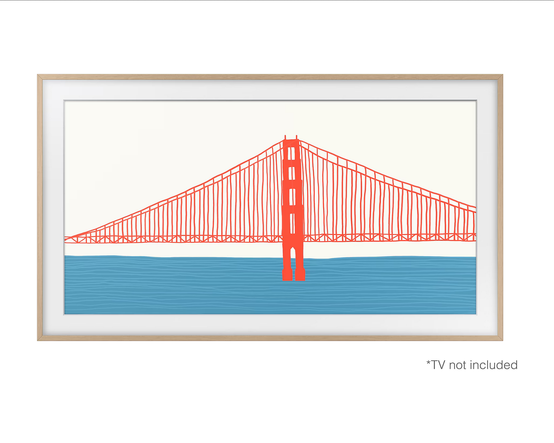 Marco Magnético TV Samsung The Frame 85" Madera Beige