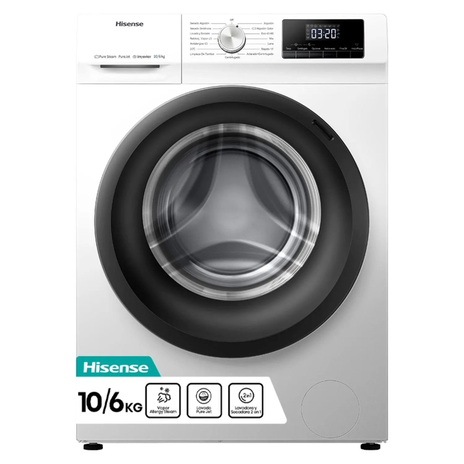 Lavadora Hisense WD3Q1042BW 10 kg Blanco Carga Frontal