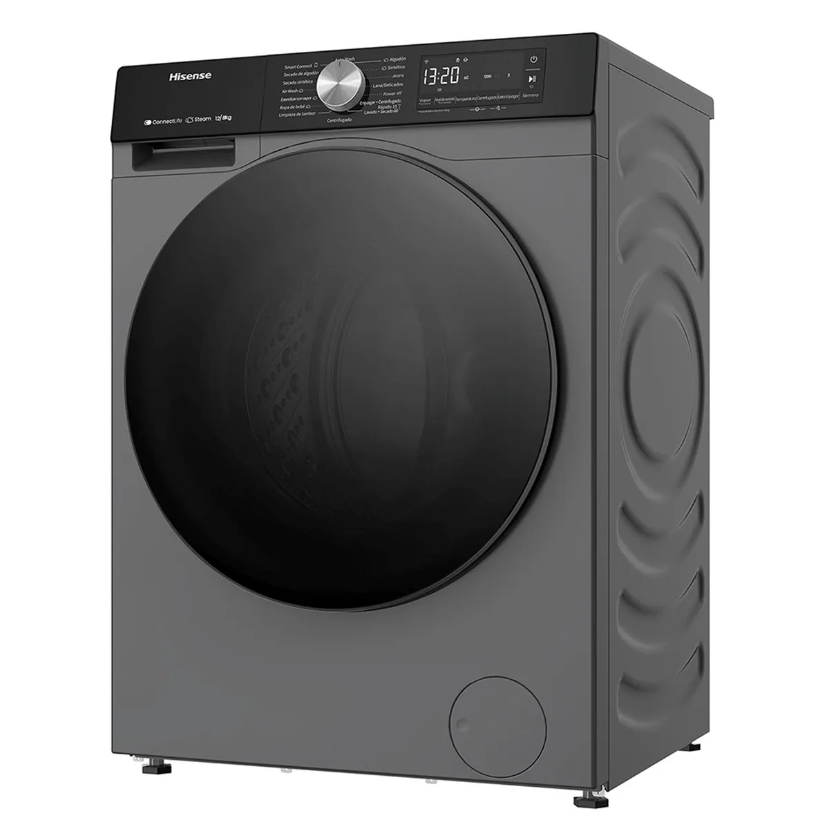 Lavadora Secadora Hisense WD3S1243BT 12 kg/7kg Negro Frontal