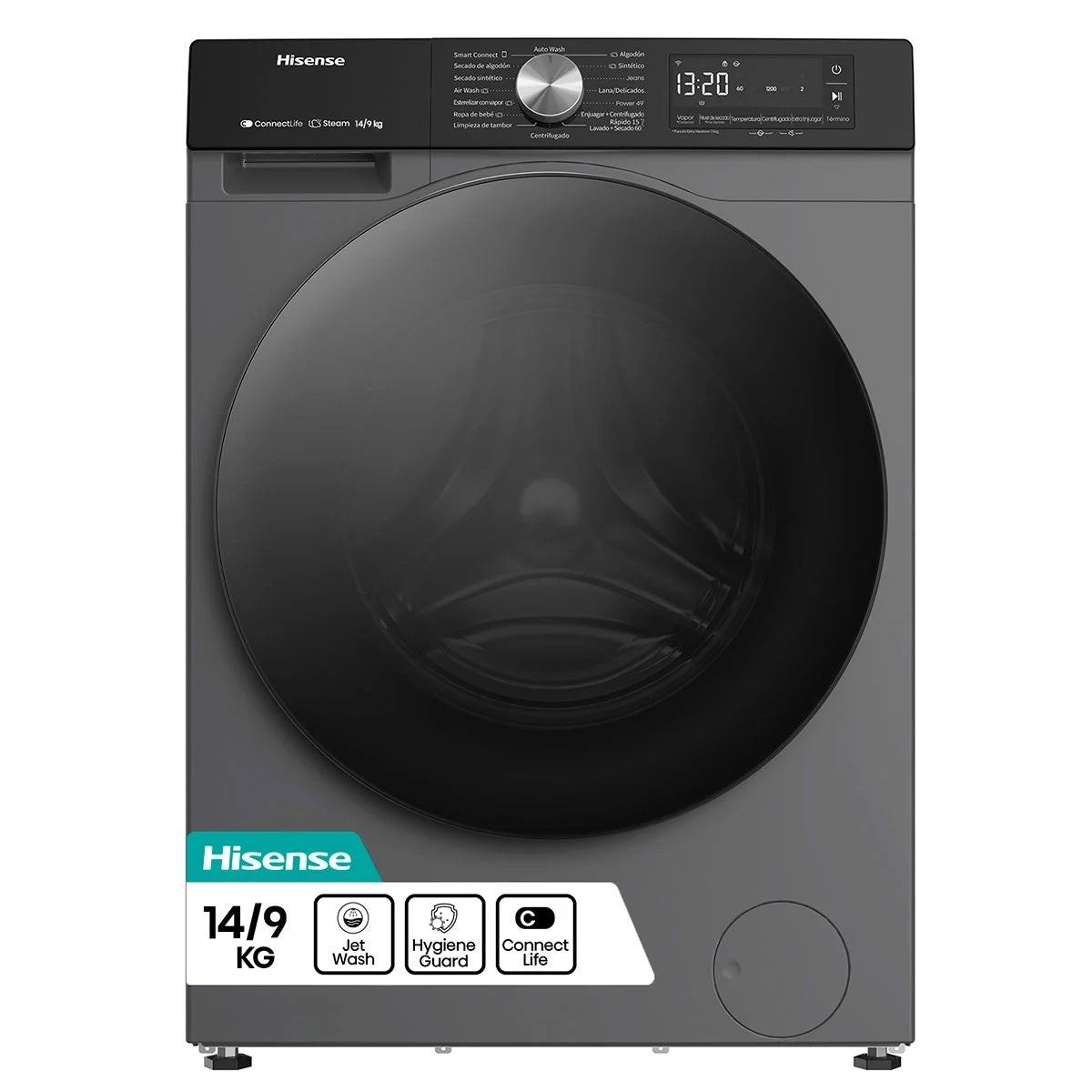 Lavadora Secadora Hisense WD3S1443BT2 14/9 Kg Titanium