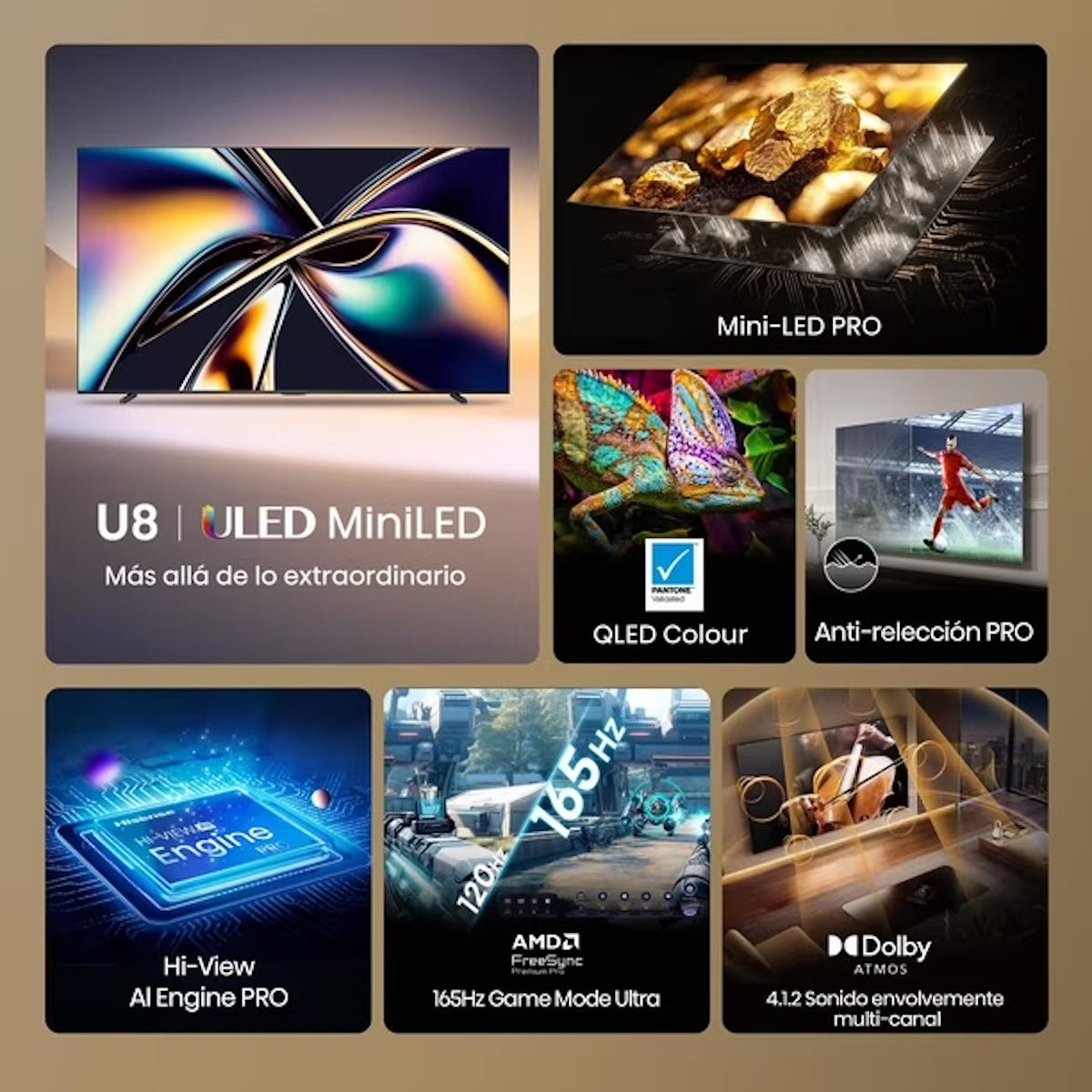 Televisor Hisense 100" Mini LED 4K 165Hz - Open Box