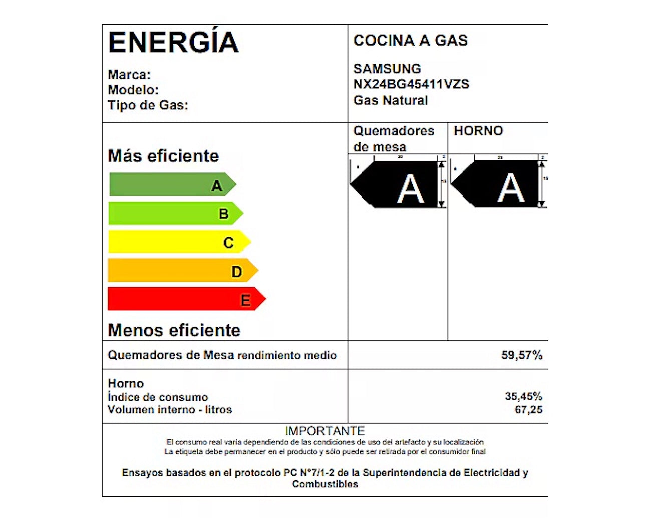 Cocina Gas Samsung 4 Platos Quemador Rápido - OpenBox