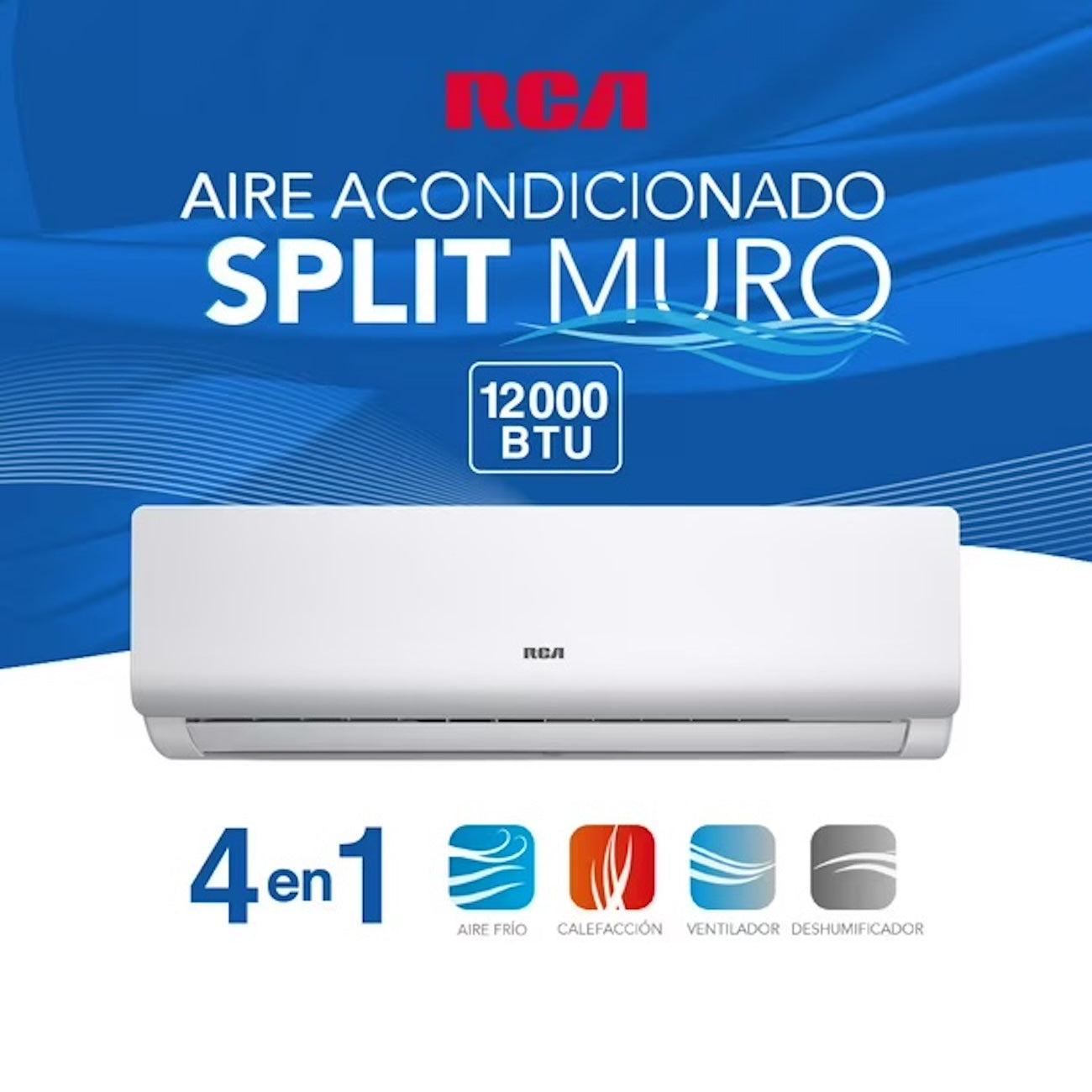 Aire Acondicionado RCA 12CHSA KC 12000 BTU Frío Calor Split