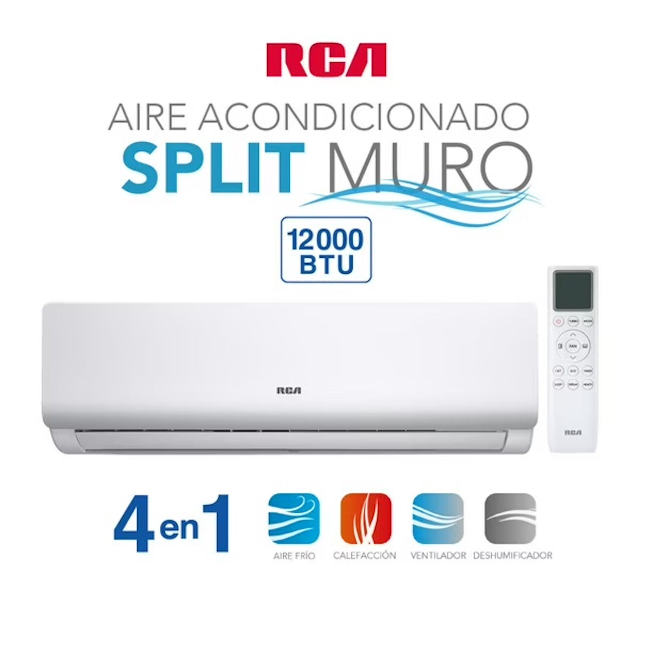 Aire Acondicionado RCA 12CHSA KC 12000 BTU Frío Calor Split