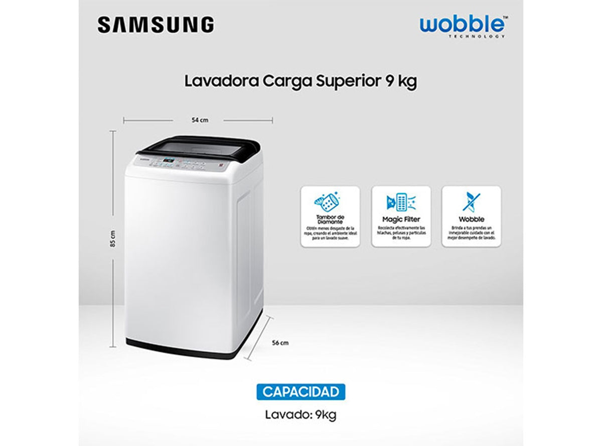 Lavadora Carga Superior 9 kg Digital Inverter - Open Box