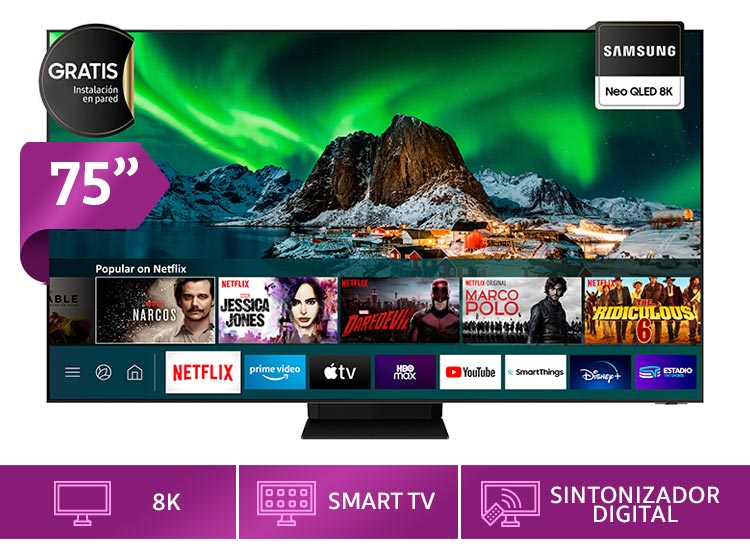 Smart TV Samsung Neo QLED 75" 8K QN800B Series