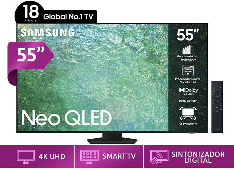 Smart tv Samsung 55'' Neo QLED 4K - QN55QN85CAGXZS