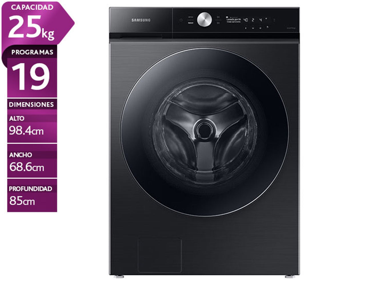 Lavadora Carga Frontal 25 kg AI Digital Inverter WF25B9600KV