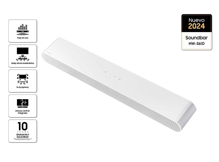 Soundbar Samsung HW-S61D-ZS  Blanco - Open Box