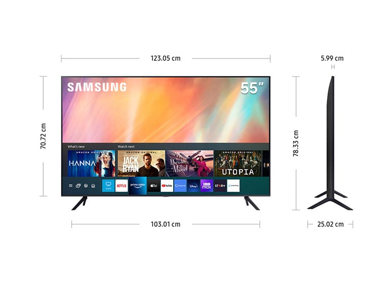 Smart TV Samsung UHD 55" AU7000 Series - Open Box