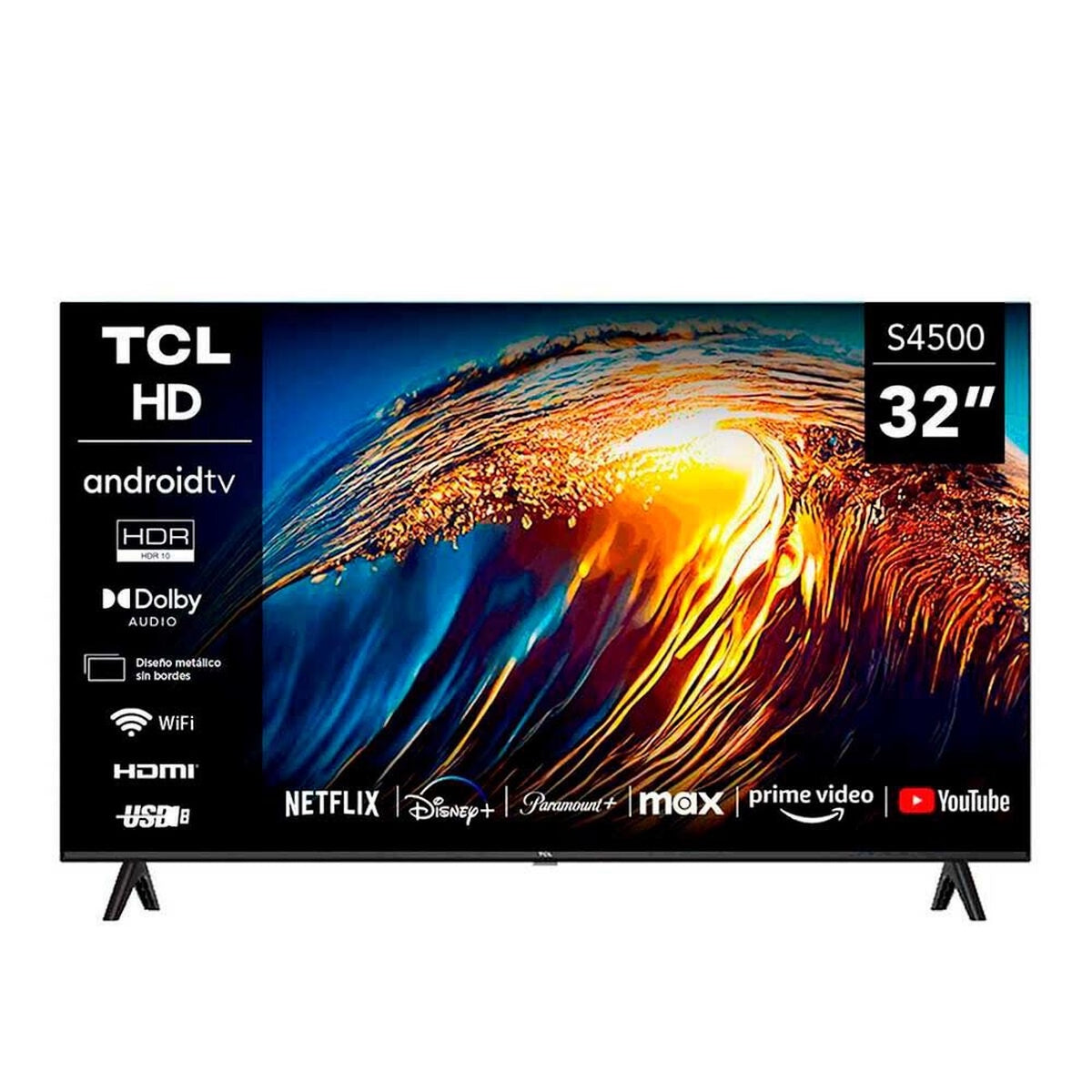 Smart TV TCL 32S4500A 32” HD Android TV con HDR - Open Box