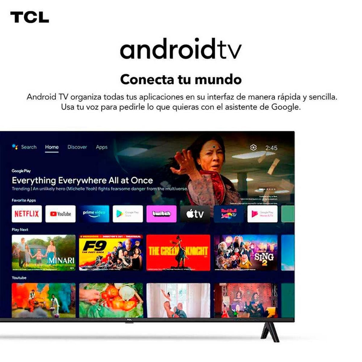 Smart TV TCL 32S4500A 32” HD Android TV con HDR - Open Box