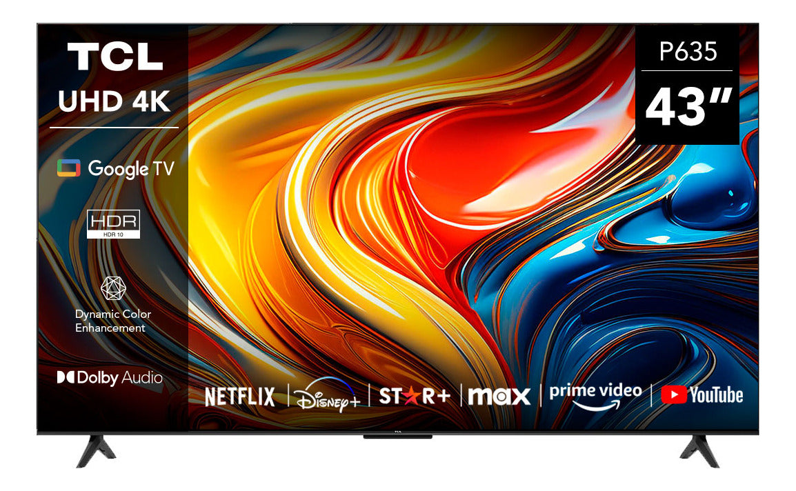 Smart Tv 43 Tcl 43p635 4k Hdr Smart Tv Google Tv