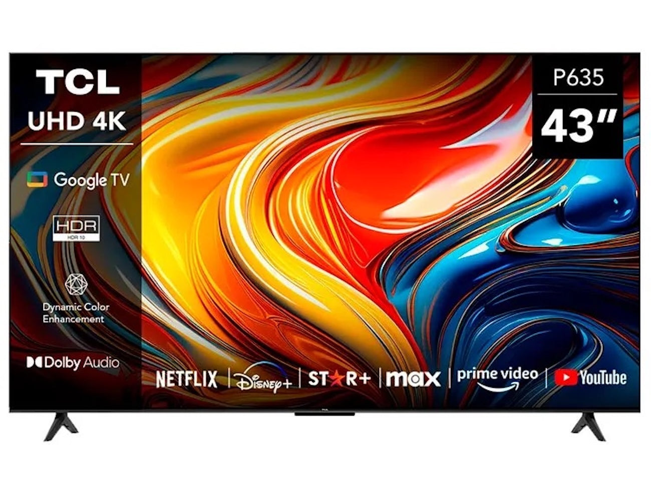Smart TV TCL 43P635 43” 4K UHD Google TV HDR10