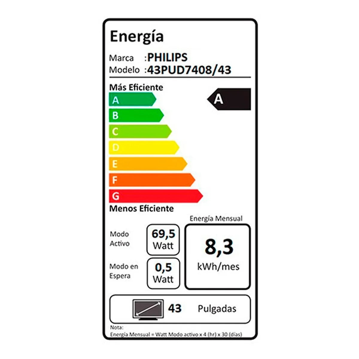 Smart Tv Philips Led Uhd 4k 43" 43pud7408-43