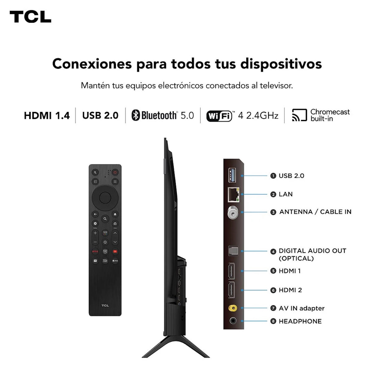 Smart TV TCL 50S5K 50” 4K UHD Google TV HDR10 - Open Box