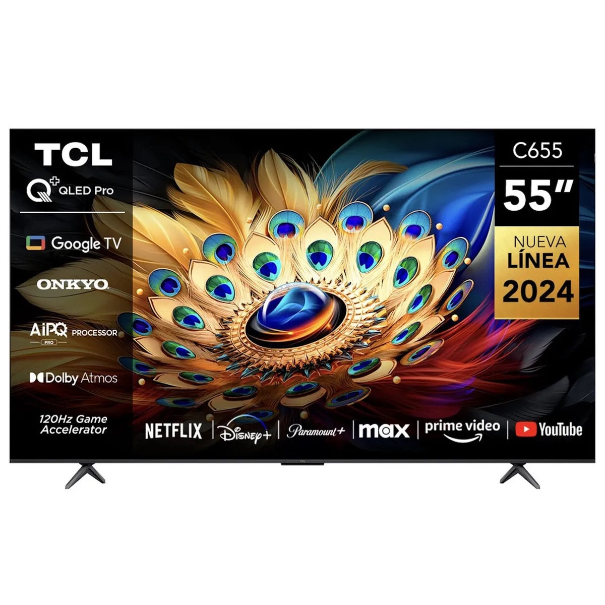 Smart TV TCL 55C655 55” QLED 4K Google TV Dolby Vision - Open Box