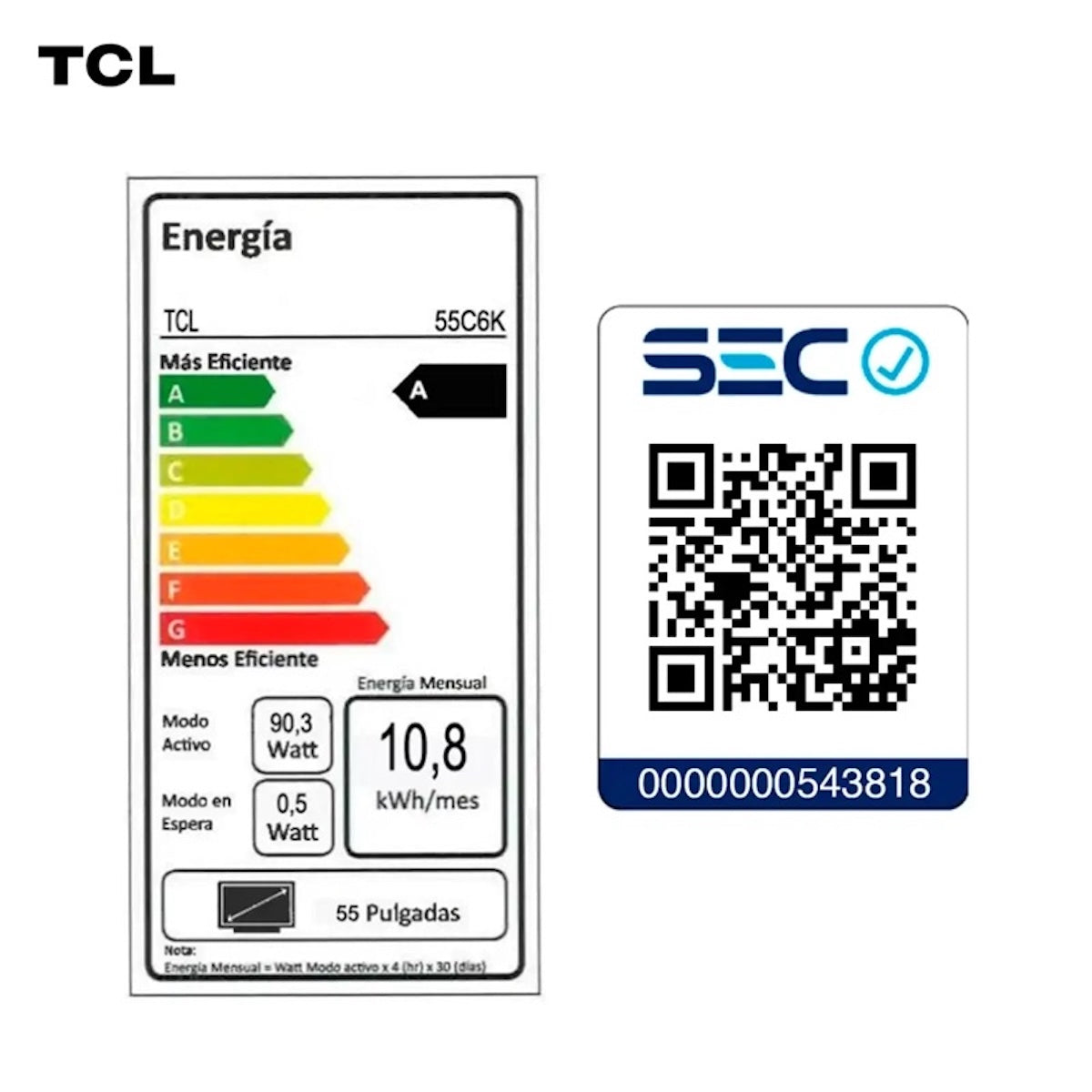 Smart TV TCL 55C6K 55" QD-Mini LED 4K Ultra HD