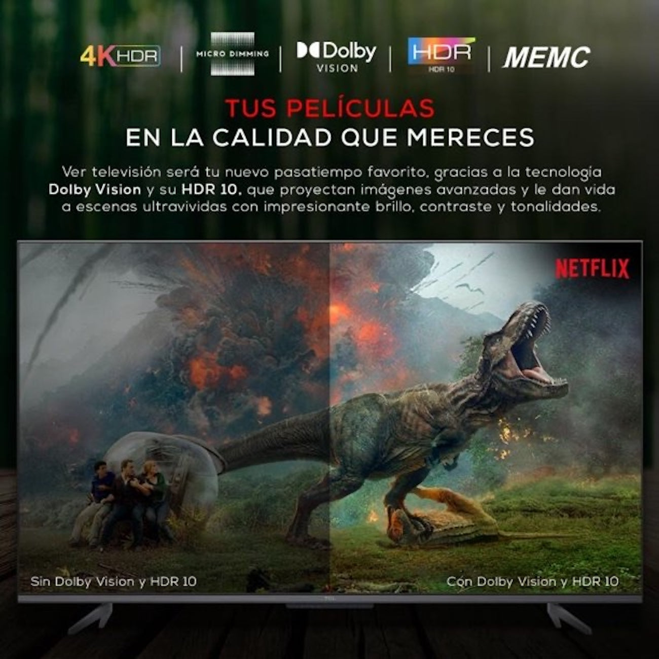 Smart TV TCL 55P725 55” 4K UHD Google TV Dolby Vision - Caja Reciclada