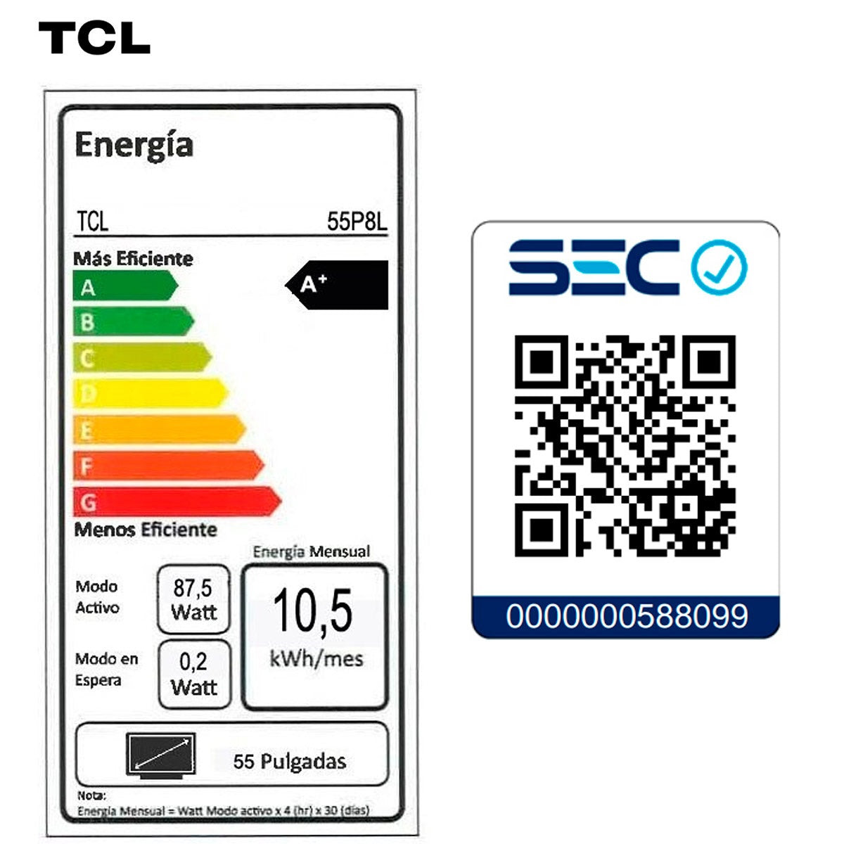 Smart TV TCL 55P8L 55" QD-Mini LED 4K Ultra HD