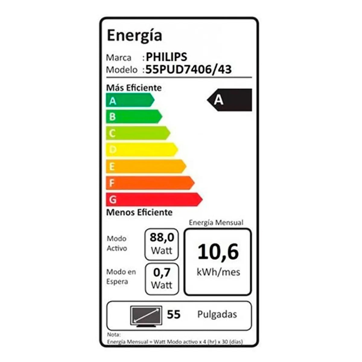 Smart Tv Philips Led Uhd 4k 55" 55pud7406-43