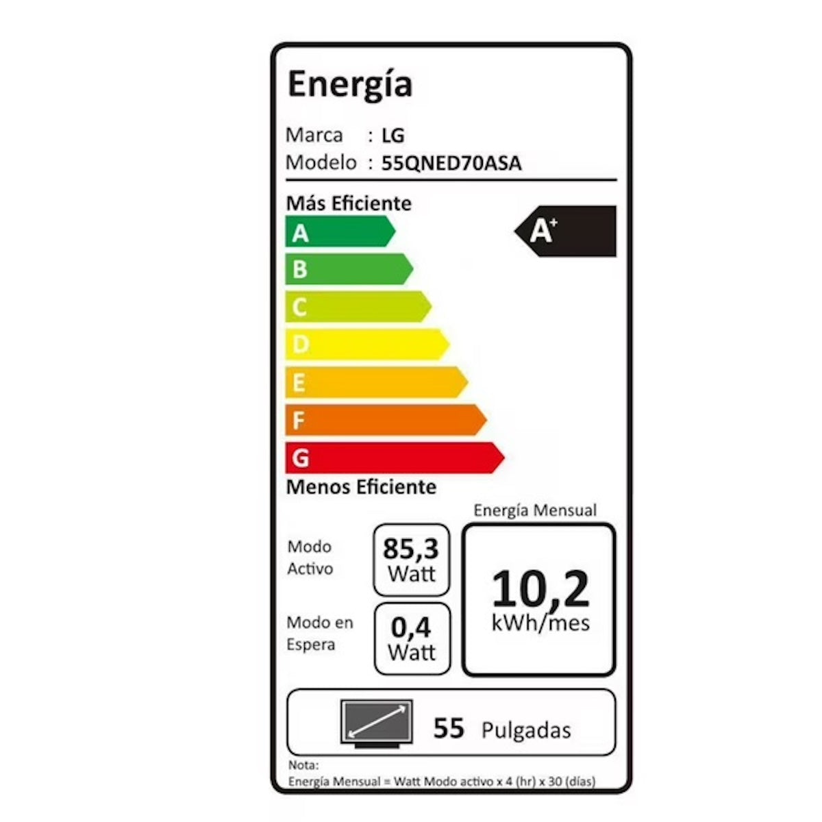 Smart TV LG 55QNED70ASA QNED AI 55" 4K UHD 2025