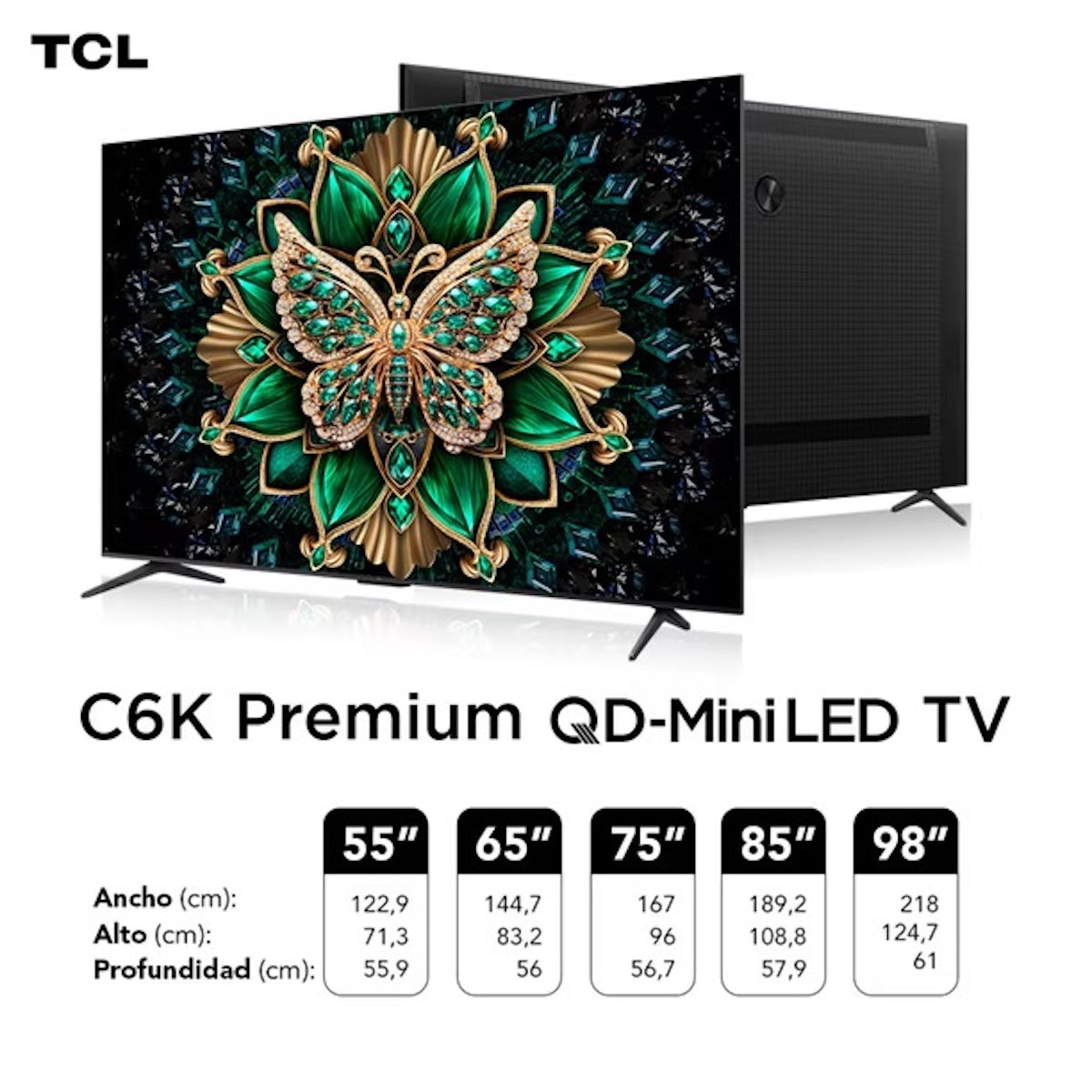 Smart TV TCL 65C6K 65" QD-Mini LED 4K Ultra HD